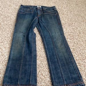 Barley worn jeans